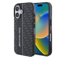 AMG Carbon Pattern Zadní Kryt pro Apple iPhone 16 černá
