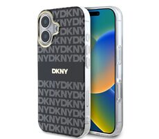 DKNY PC/TPU Repeat Pattern Tonal Stripe Magsafe Zadní Kryt pro Apple iPhone 16 černá