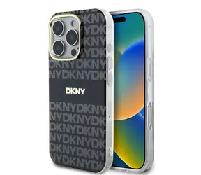 DKNY PC/TPU Repeat Pattern Tonal Stripe Magsafe Zadní Kryt pro Apple iPhone 16 Pro Max černá