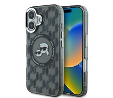 Karl Lagerfeld IML Monogram K&CH Heads MagSafe Zadní Kryt pro Apple iPhone 16 černá