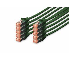 Digitus DK-1644-010-G-10 síťový kabel Cat6 S/FTP 1 m zelená 10 ks
