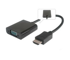 Rozbaleno - PremiumCord převodník HDMI na VGA se zvukem 3,5mm stereo jack / černý / rozbaleno