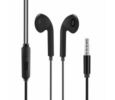 OBAL:ME Drátová Sluchátka 3.5mm Jack černá / s mikrofonem / 1.2 m