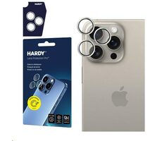 3mk HARDY Lens Protection Pro skla na fotoaparát pro Apple iPhone 15 Pro Max Natural