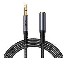 Joyroom SY-A09 Kabel Jack 3.5mm (M) - Jack 3.5mm (F) 1.2m černá 