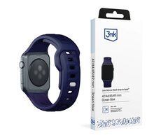3mk Silicone Watch Strap pro Apple 42/44/45/49 mm Ocean Blue
