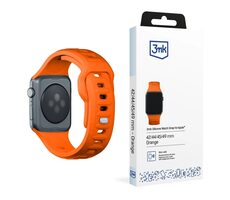3mk Silicone Watch Strap pro Apple 42/44/45/49 mm Orange
