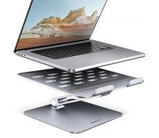 AXAGON STND-LQ, hliníkový HQ stojan pro notebooky 10" - 16", nastavitelná výška a úhel