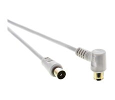 SENCOR SAV 169-050W anténní koaxiální kabel M-F 90° 5m