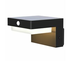 Solight WO7201 LED solární nástěnné osvětlení Palermo černá / 5W / 400lm / 3000K