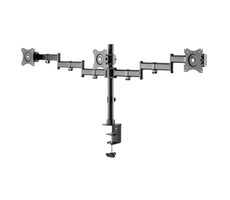 DIGITUS univerzální držák pro tři monitory se svorkovým příslušenstvím do 27" / nosnost 3x 8kg 