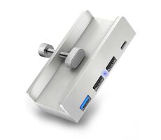 CONNECT IT USB DeskHub 4v1 na desku stolu stříbrná