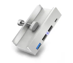 CONNECT IT USB DeskHub 4v1 na desku stolu stříbrná