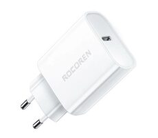 Rocoren PD bílá / Rychlonabíjecí adaptér / 20W / 1x USB-C 