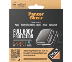 PanzerGlass Tvrzené sklo Full Body D3O pro Apple Watch 9/8/7 41 mm transparentní