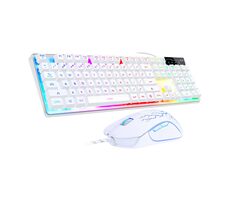 MageGee K1 bílá / Herní dátový set / RGB podsvícení / USB / US layout 