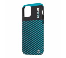 OBAL:ME Flossy Stripes Kryt pro Apple iPhone 12/12 Pro černá/tyrkys