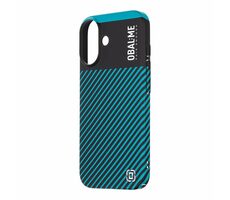 OBAL:ME Flossy Stripes Kryt pro Apple iPhone 16 černá/tyrkys