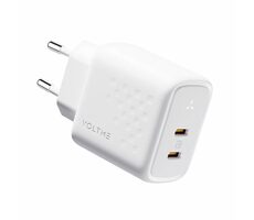 VOLTME Revo 45 Duo CC 45W bílá / GaN / 45W / 2x USB-C 