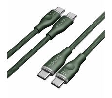 VOLTME Powerlink Rugg Series CTC Kabel USB-C(M) 3A/60W 1m zelená / 2x USB-C(M)