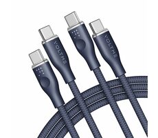 VOLTME Powerlink Rugg Series CTC Kabel USB-C(M) 5A/100W 1.8m modrá / 2x USB-C(M)
