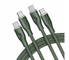 VOLTME Powerlink Rugg Series CTC Kabel USB-C(M) 5A/100W 1.8m zelená / 2x USB-C(M)