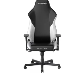 DXRacer DRIFTING XL Herní židle černo-bílá / 130-140 cm / syntetická kůže / 125 kg / 3D-Područky