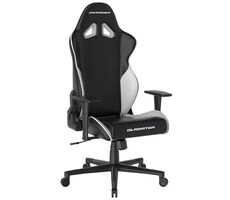DXRacer GLADIATOR Herní židle černo-bílá / 125-134 cm / syntetická kůže / 130 kg / Područky
