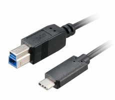 AKASA USB-C 3.1 (M) - USB-B 3.1 (M) 1m černá 