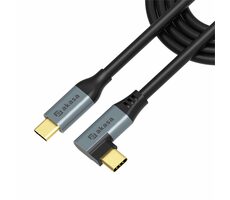 AKASA USB-C (M) - USB-C (M) 1 m černá / 100W PD / 90° / 240Mbps