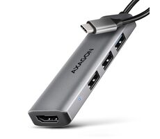 AXAGON HMC-H3A, USB 5Gbps hub, 3x USB-A, HDMI 4k/30Hz, kabel USB-C 15cm