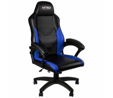 Nitro Concepts C100 černo-modrá / Herní židle / syntetická kůže / nastavitelná / pojezdová kolečka / nosnost 120 kg 