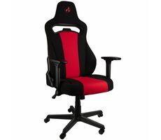 Nitro Concepts E250 Inferno Red černo-červená / Herní židle / tkanina / nastavitelná / pojezdová kolečka / nosnost 125 k