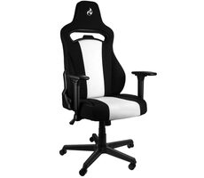 Nitro Concepts E250 Radiant White černo-bílá / Herní židle / tkanina / nastavitelná / pojezdová kolečka / nosnost 125 kg