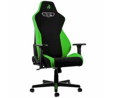Nitro Concepts S300 Atomic Green zelená / Herní židle / látka / nastavitelná / pojezdová kolečka / nosnost 135 kg 