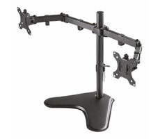 Neomounts FPMA-D550DBLACK černá / Držák displeje na stůl / 10-32" / svorka / VESA 100x100 / nosn. 2x 8kg / 2 displeje