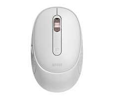 Marvo WM111 SW bílá / bezdrátová optická myš / 1600 DPI / 6 tlačítek / USB 2.4GHz / Bluetooth 