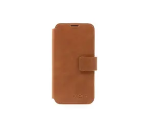 FIXED Kožené pouzdro typu kniha ProFit pro Samsung Galaxy S25+ hnědé