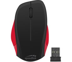 LEDGY Mouse - Wireless černo-červená / bezdrátová myš / optická / 1200 DPI / 3 tlačítka / 2.4GHz