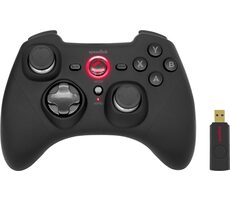 RAIT Gamepad - Wireless černá / bezdrátový gamepad / pro pc & PS3 & Switch / vibrace / 2.4GHz 