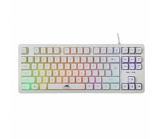 Baracuda KRILL Herní membránová klávesnice  / US layout / 1.5m / RGB / USB / Antighosting 19 kláves / bílá
