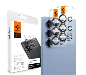 Spigen Glass tR EZ Fit Optik Pro HD tvrzené sklo pro Samsung Galaxy S25 Ultra 2ks černá