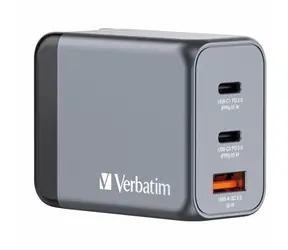 Verbatim GNC-65 Cestovní adaptér / GaN / 2x USB-C PD 65w / USB-A QC 3.0