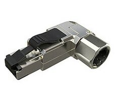 Solarix CAT6 STP konektor MPTL 90° RJ45 šedá / samořezný