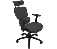 ThunderX3 XTC šedá / Ergonomická židle / nastavitelná / textil / pojezdová kolečka / nosnost 125 kg