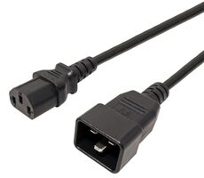 PremiumCord Kabel síťový propojovací 230V 10A 5m / konektory IEC 320 C13 - IEC 320 C20