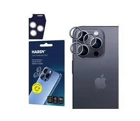 3mk Hardy Lens Protection Pro skla na fotoaparát pro Apple iPhone 16 Pro/16 Pro Max Titanium Silver