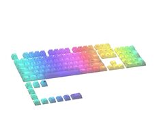 Glorious vyměnitelné klávesy Polychroma RGB (ANSI US) - semitransparentní / PBT / 104 ks / ANSI US layout 