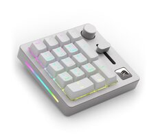 Glorious GMMK Wireless Numpad - Fox Linear - šedá/bílá / Numerická bezdrátová klávesnice / BT 5.0 / USB-C / RGB