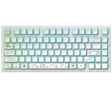 Dark Project ALU81A Terra Nova Wireless bílá / herní klávesnice / mehanická / spínače g3ms Moonstone / RGB / BT & 2.4GHz